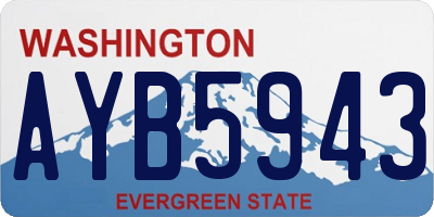 WA license plate AYB5943