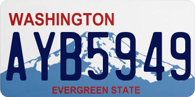 WA license plate AYB5949