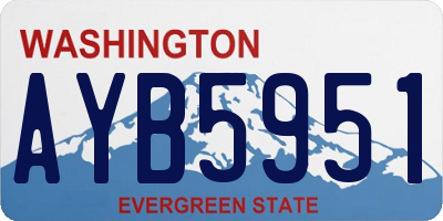 WA license plate AYB5951