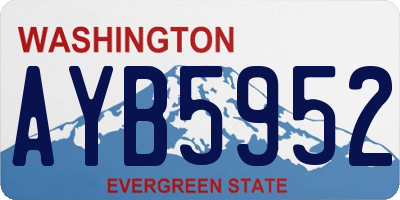 WA license plate AYB5952