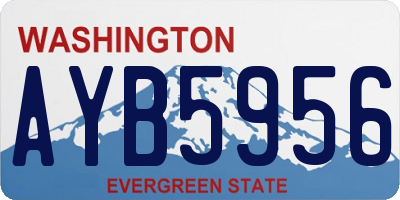 WA license plate AYB5956