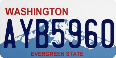 WA license plate AYB5960