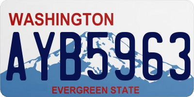 WA license plate AYB5963