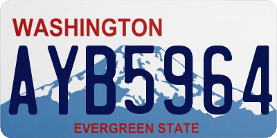 WA license plate AYB5964