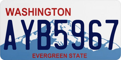 WA license plate AYB5967