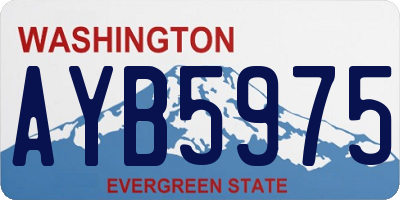 WA license plate AYB5975