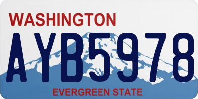 WA license plate AYB5978