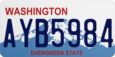 WA license plate AYB5984