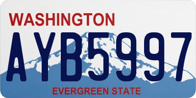 WA license plate AYB5997