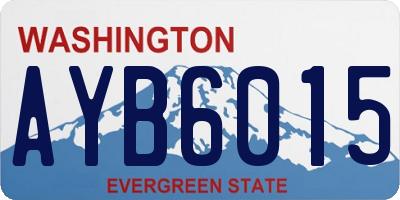 WA license plate AYB6015