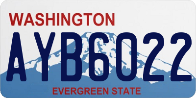 WA license plate AYB6022
