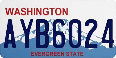 WA license plate AYB6024