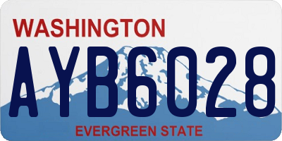 WA license plate AYB6028