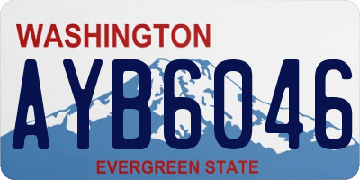 WA license plate AYB6046