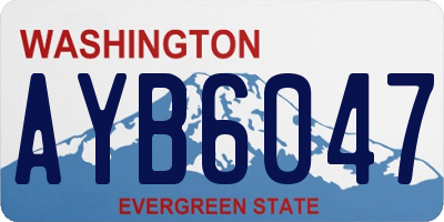 WA license plate AYB6047