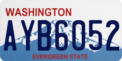 WA license plate AYB6052