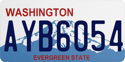 WA license plate AYB6054