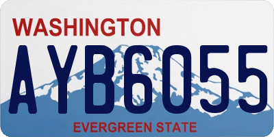 WA license plate AYB6055