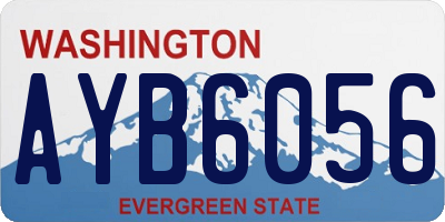 WA license plate AYB6056