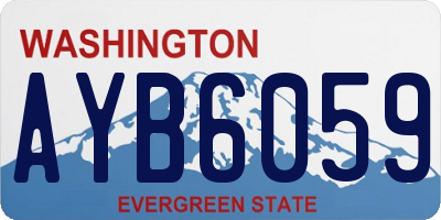 WA license plate AYB6059