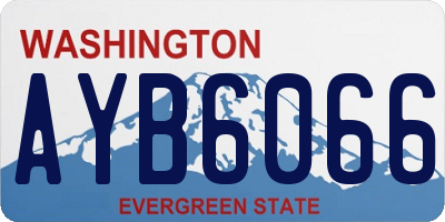 WA license plate AYB6066