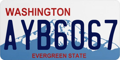 WA license plate AYB6067