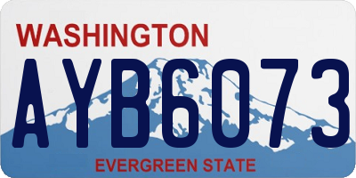 WA license plate AYB6073