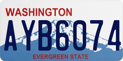 WA license plate AYB6074