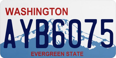 WA license plate AYB6075