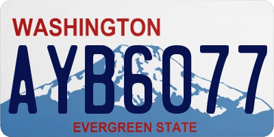 WA license plate AYB6077
