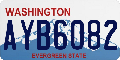 WA license plate AYB6082