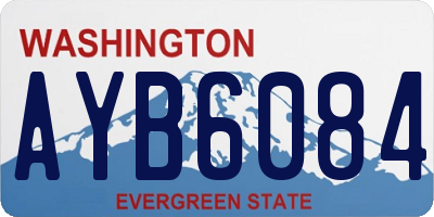 WA license plate AYB6084