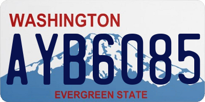 WA license plate AYB6085