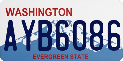 WA license plate AYB6086
