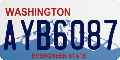 WA license plate AYB6087