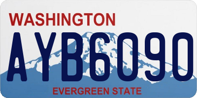 WA license plate AYB6090