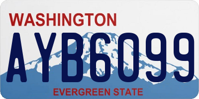 WA license plate AYB6099