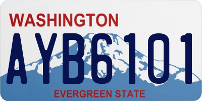 WA license plate AYB6101