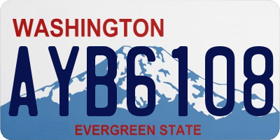 WA license plate AYB6108