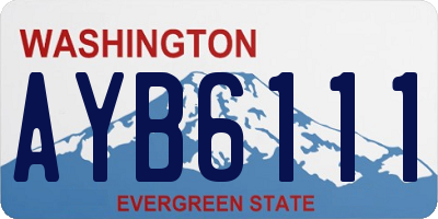 WA license plate AYB6111