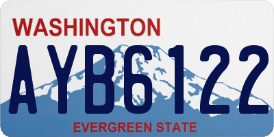 WA license plate AYB6122