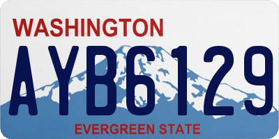 WA license plate AYB6129