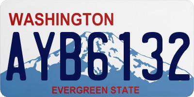 WA license plate AYB6132