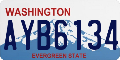 WA license plate AYB6134