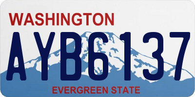 WA license plate AYB6137