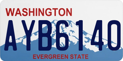 WA license plate AYB6140