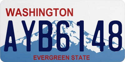 WA license plate AYB6148