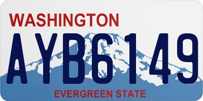 WA license plate AYB6149