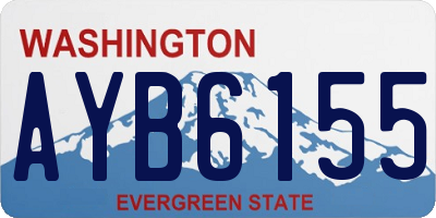 WA license plate AYB6155