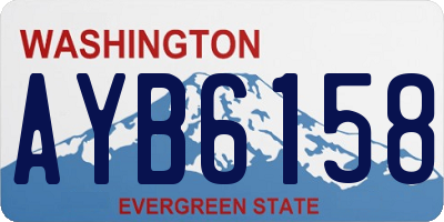 WA license plate AYB6158